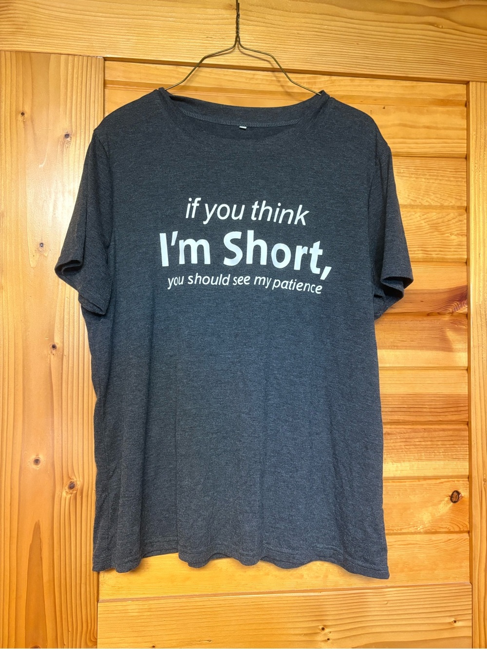 Graphic Women's Shorts - Dark Gray "I'm Short" Print